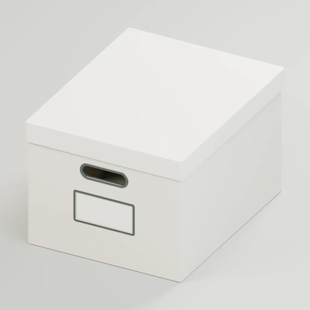 File archive box, Atelier Workspaces 3D asset, studio render