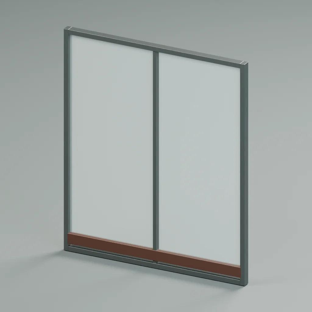 Frame glazed partition, Atelier Workspaces 3D asset, studio render