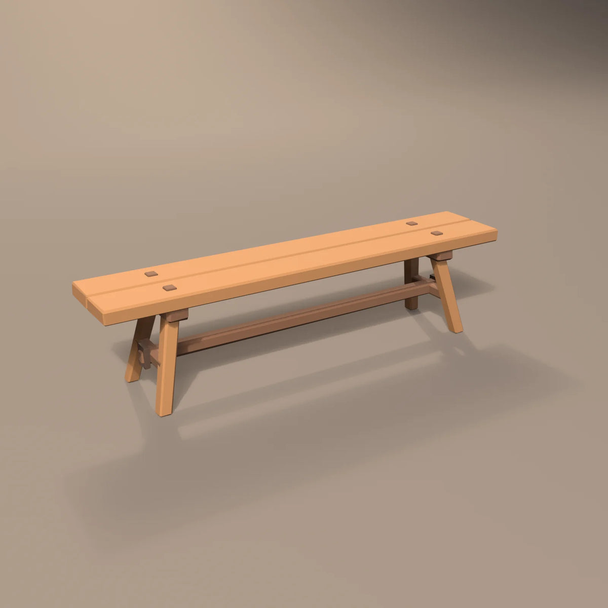 Tavern bench, Hearth & Hollow 3D asset, studio render