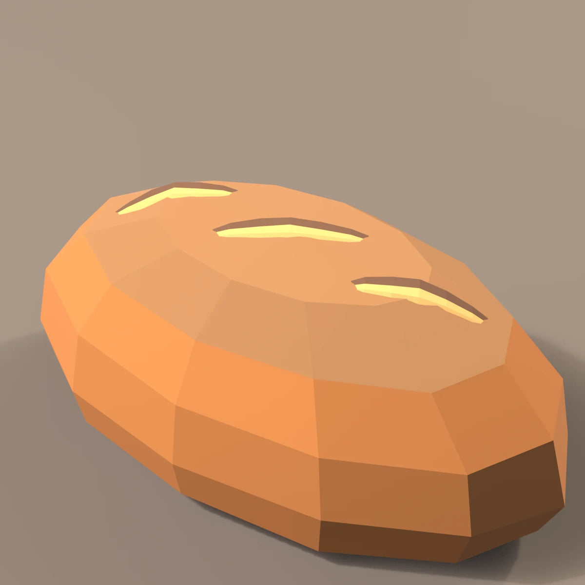 Crusty bread loaf, close-up detail render