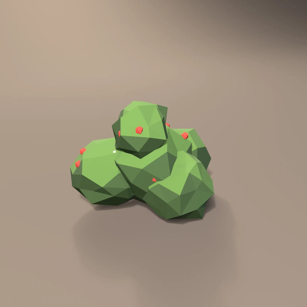 Round shrub, Hearth & Hollow 3D asset, studio render