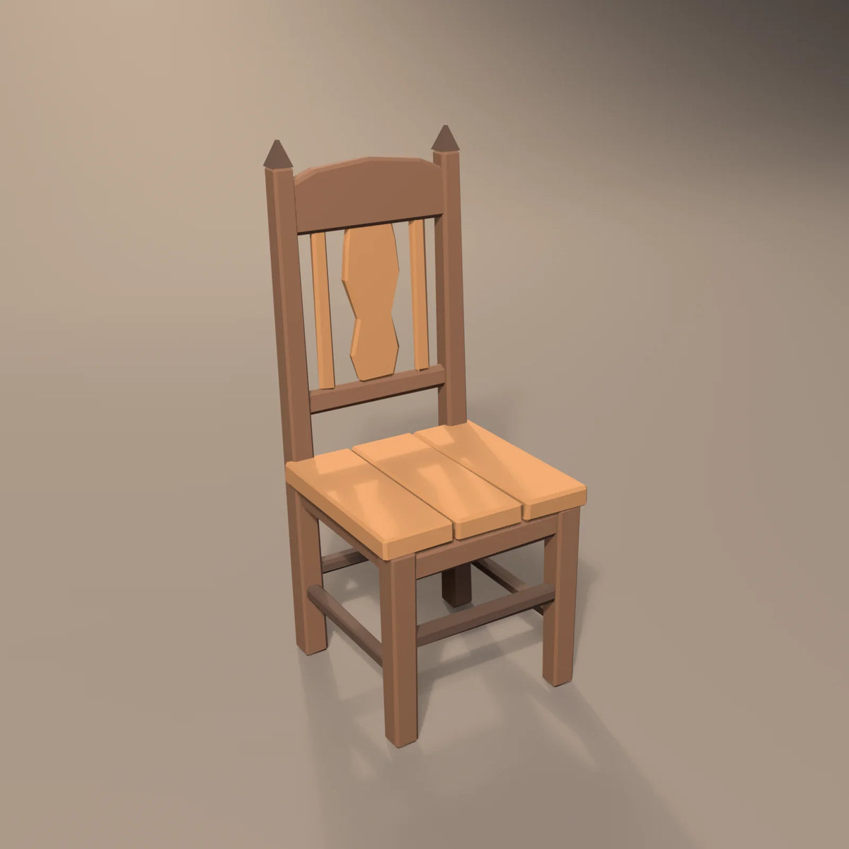 High-back tavern chair, Hearth & Hollow 3D asset, studio render