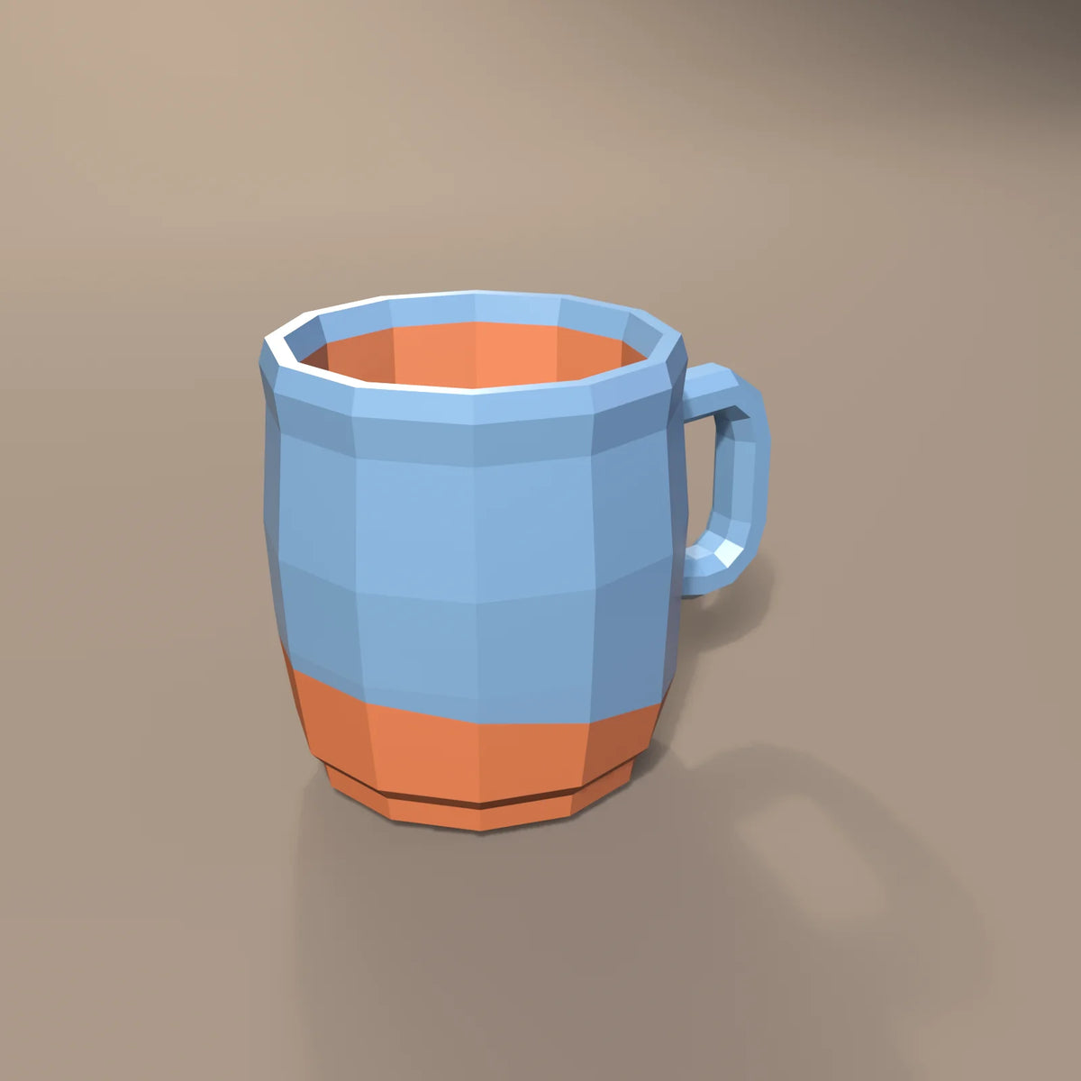 Glazed clay mug, Hearth & Hollow 3D asset, studio render