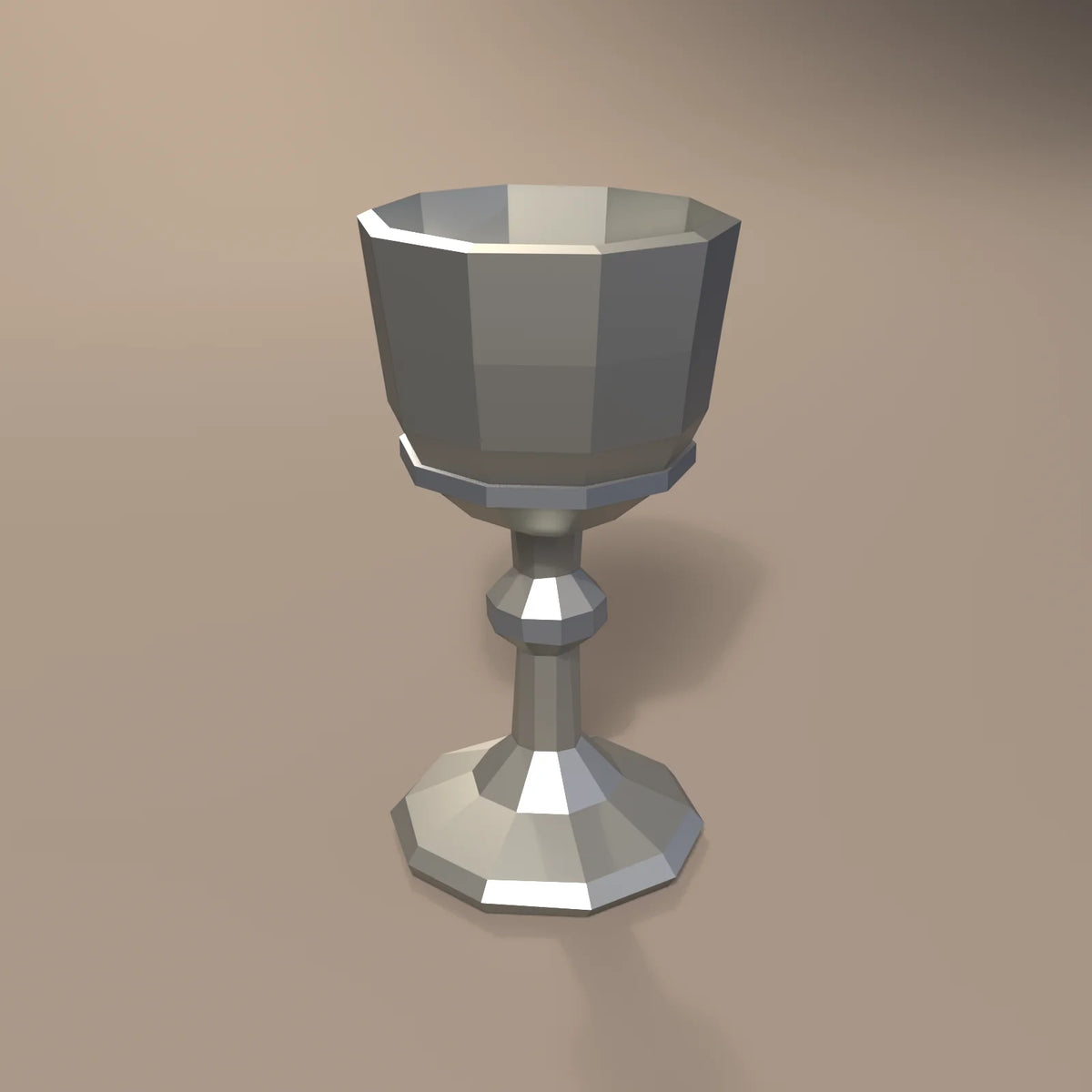 Pewter goblet, Hearth & Hollow 3D asset, studio render