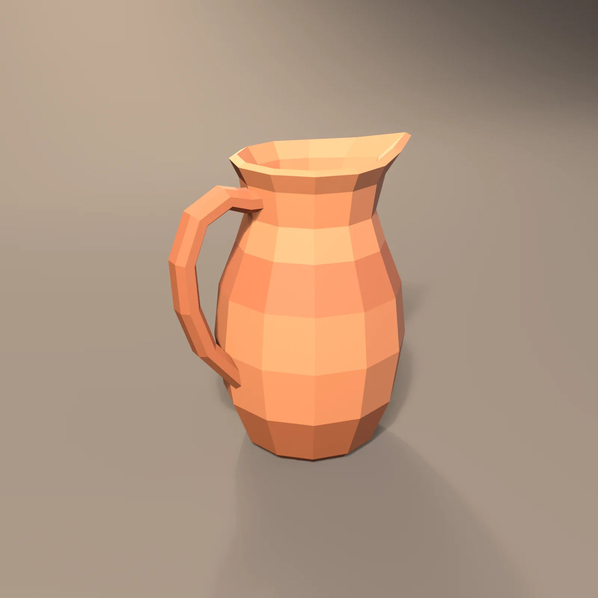 Clay pitcher, Hearth & Hollow 3D asset, studio render