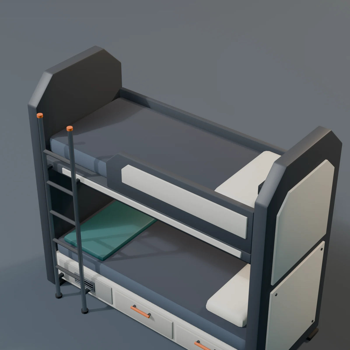 Crew Bunk, close-up detail render
