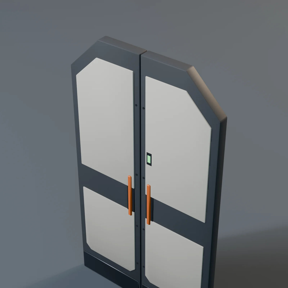 Sliding Door, close-up detail render