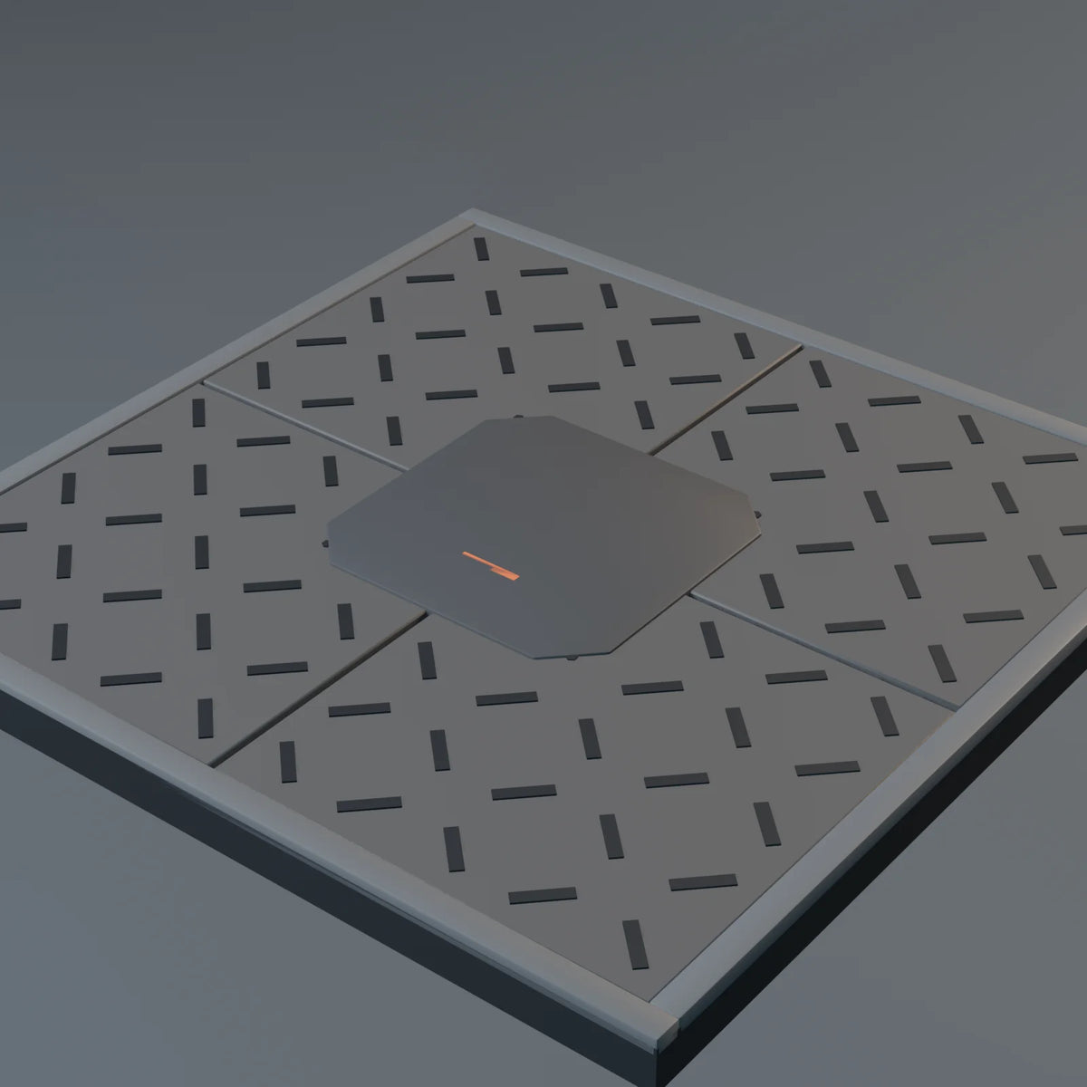 Floor Plate, close-up detail render