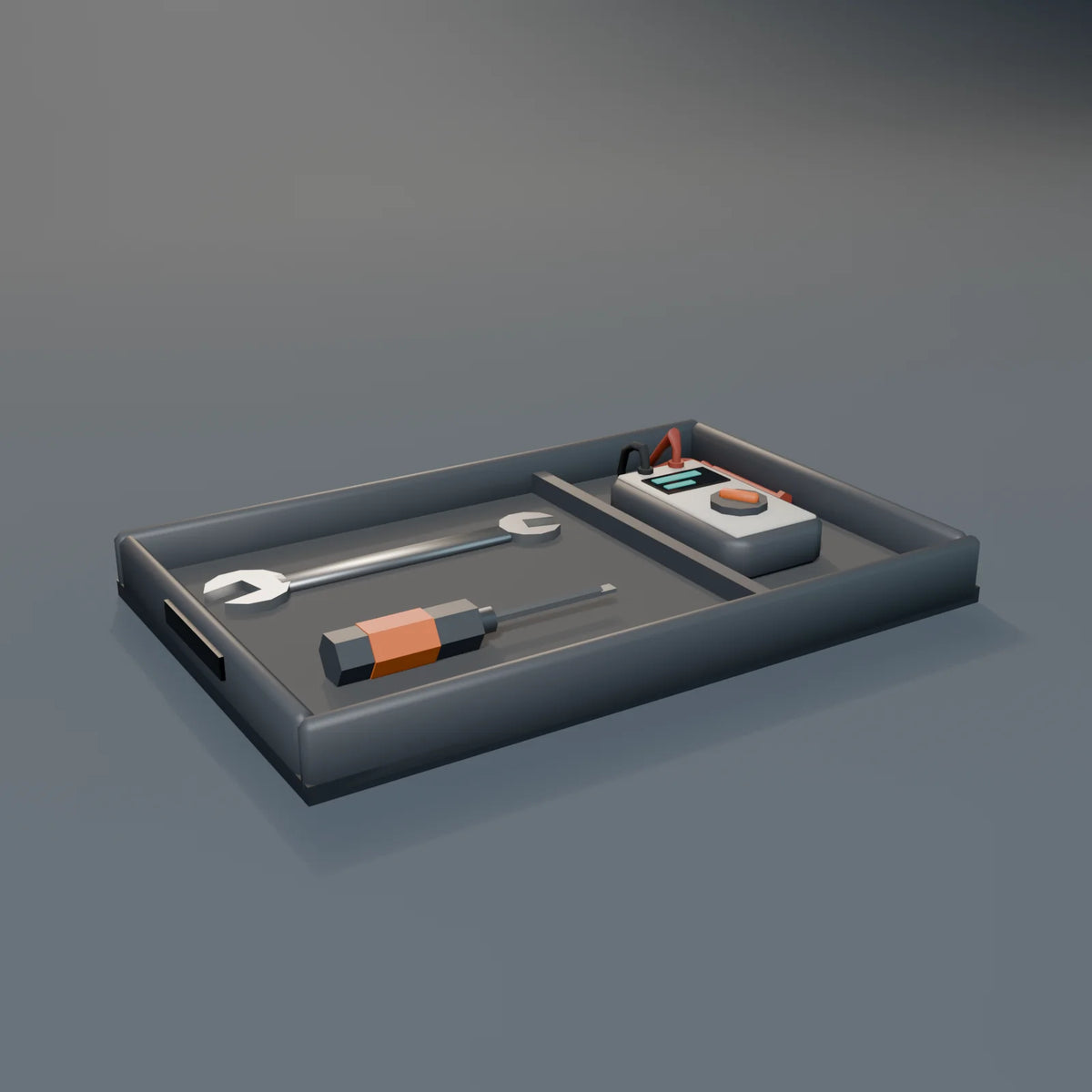Hand Tool Tray, Kestrel Station 3D asset, studio render