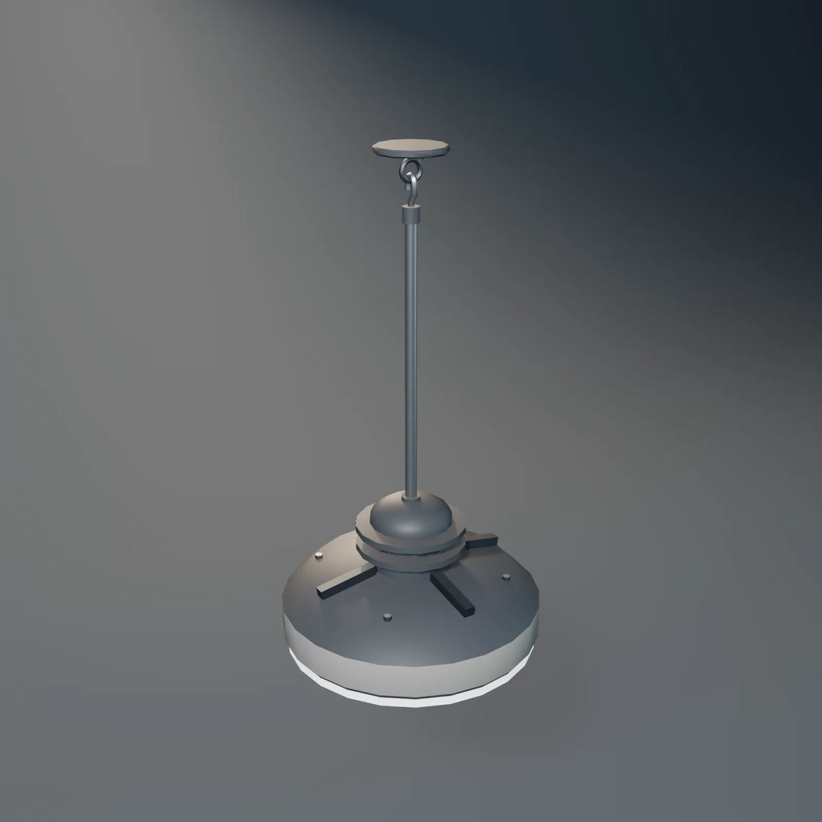 Hanging Lamp, Kestrel Station 3D asset, studio render