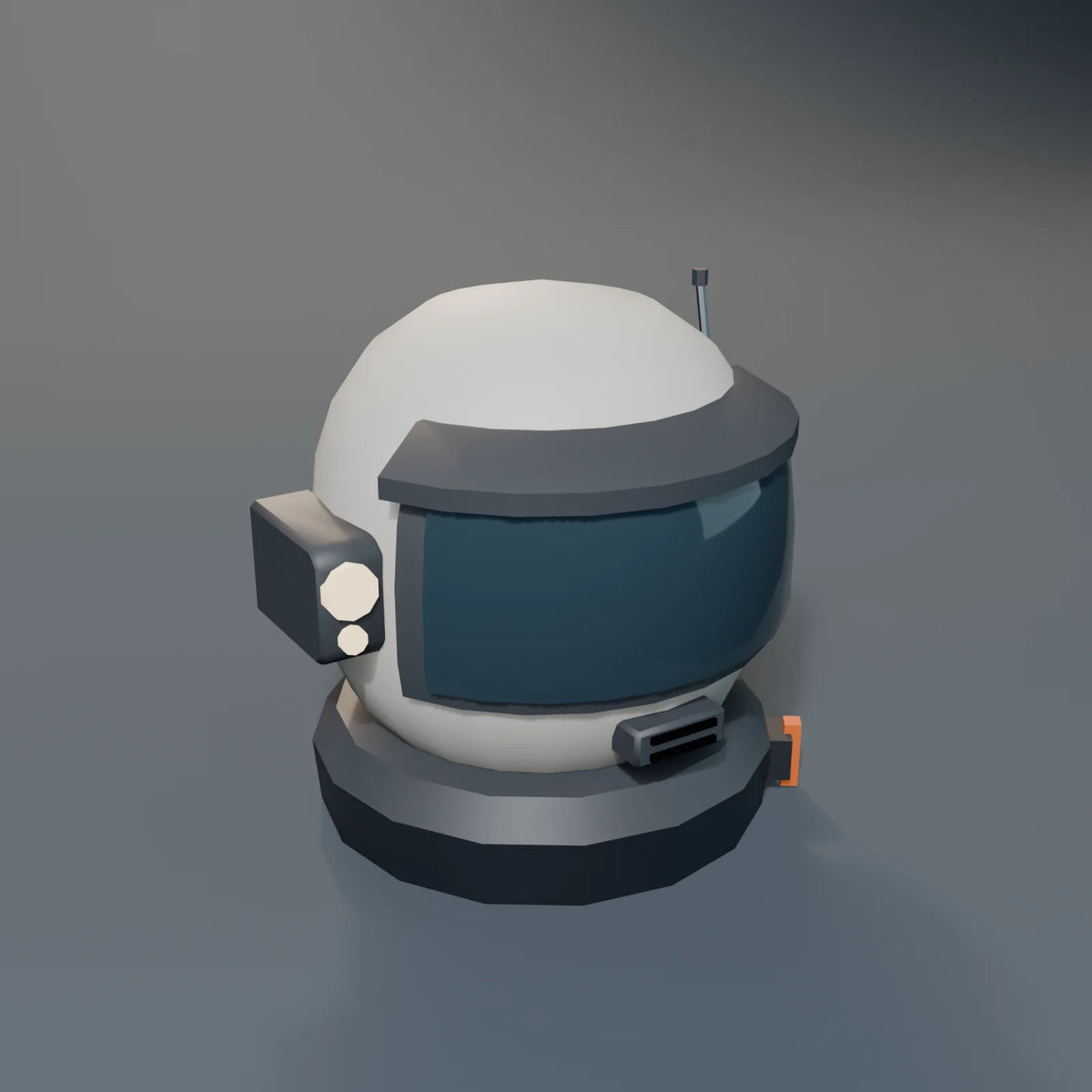 EVA Helmet, Kestrel Station 3D asset, studio render