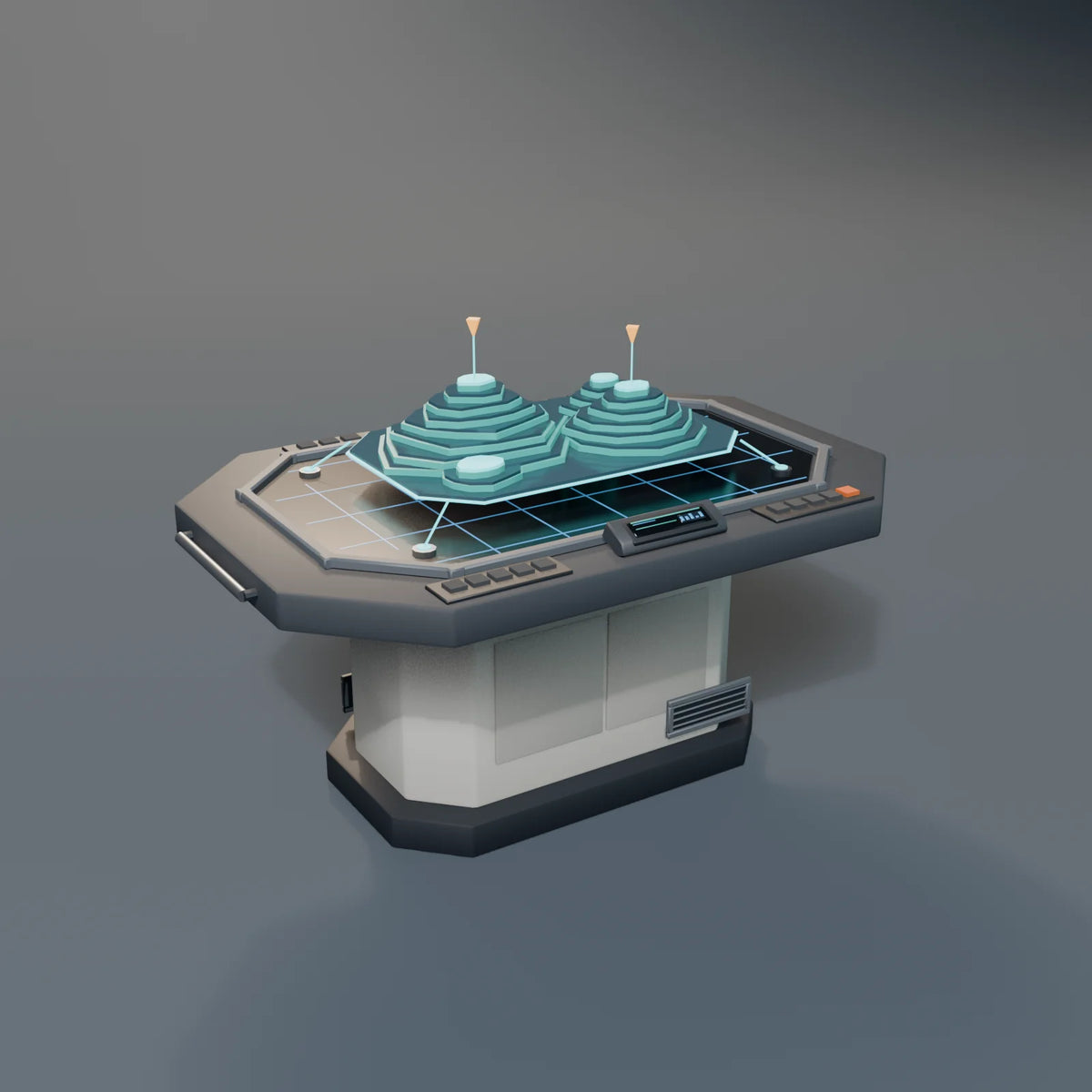 Holo Table, Kestrel Station 3D asset, studio render