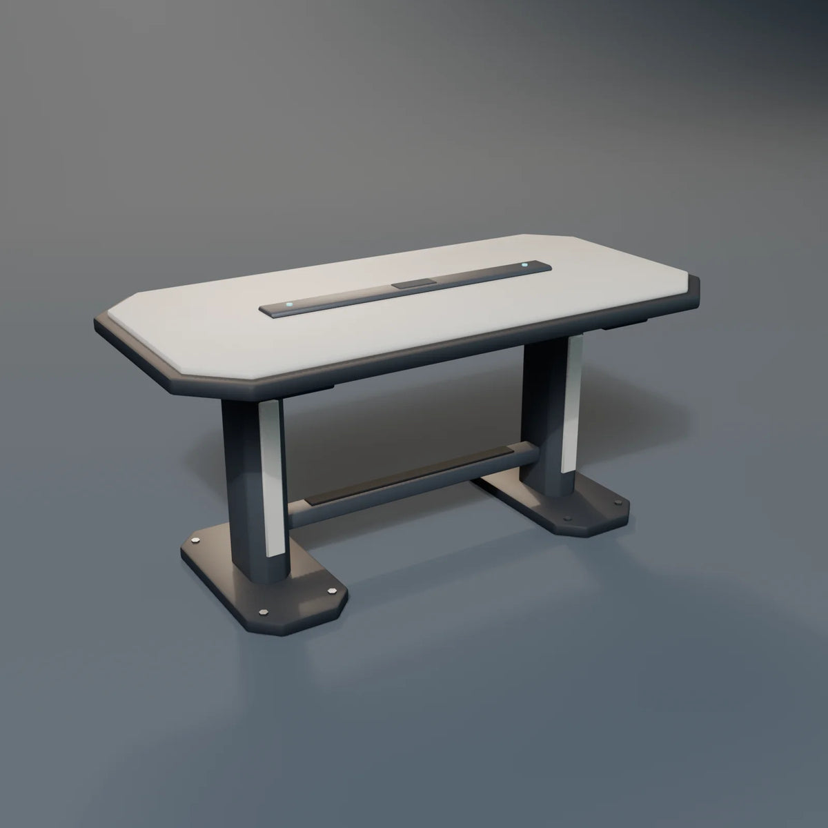 Mess Table, Kestrel Station 3D asset, studio render