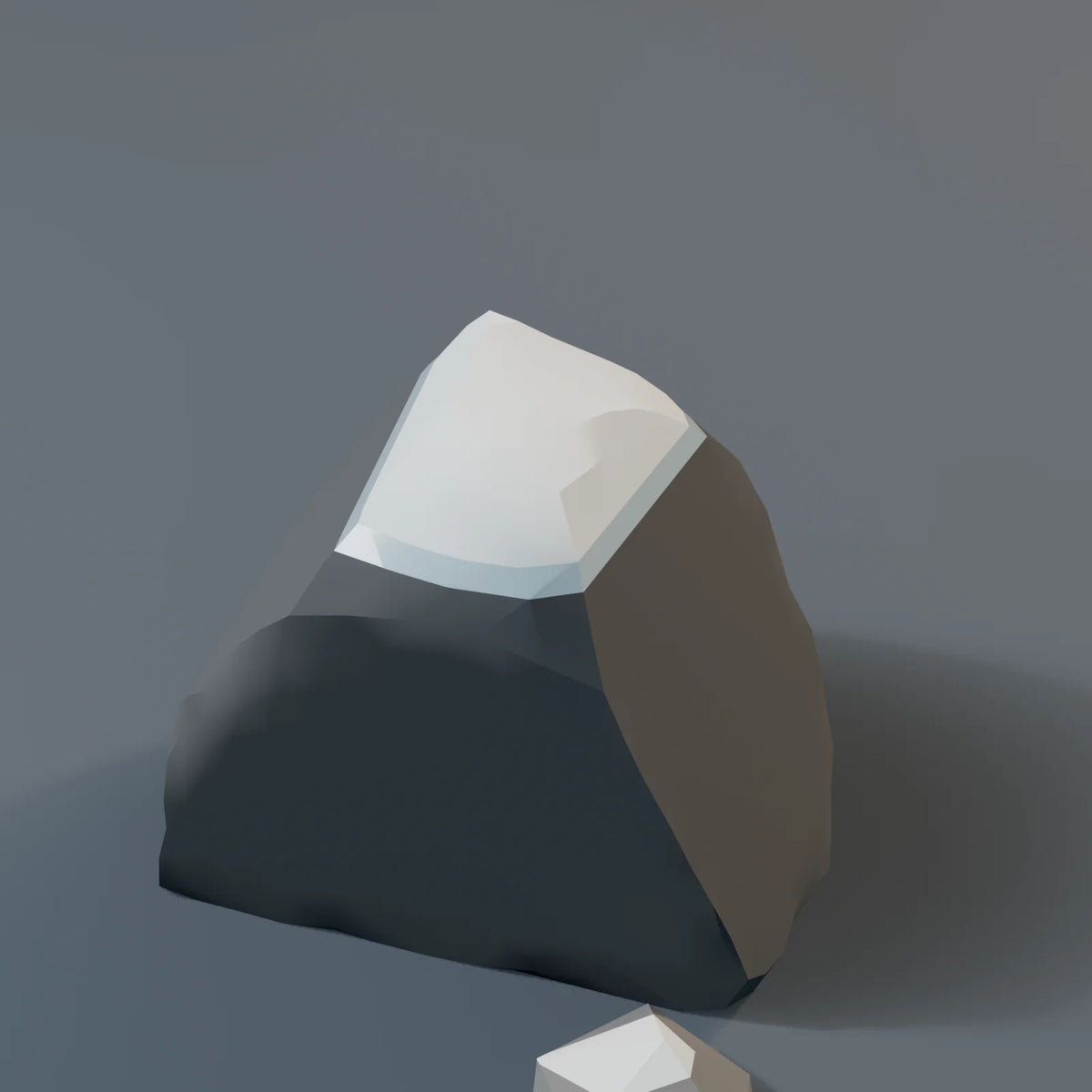 Regolith Boulder, close-up detail render