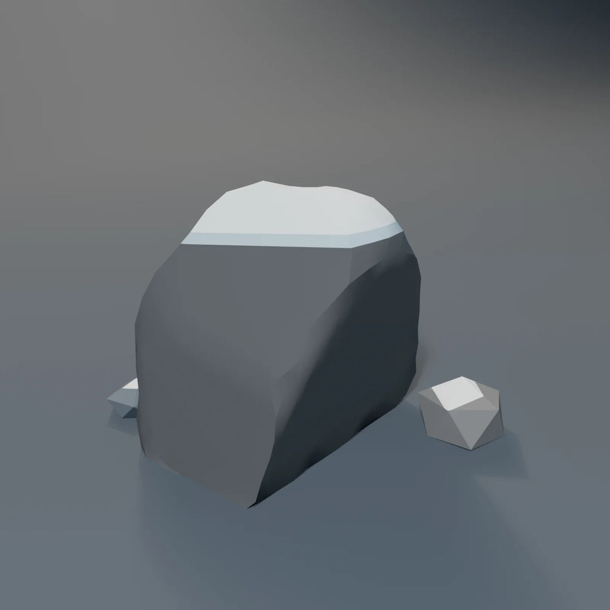 Regolith Boulder, Kestrel Station 3D asset, studio render