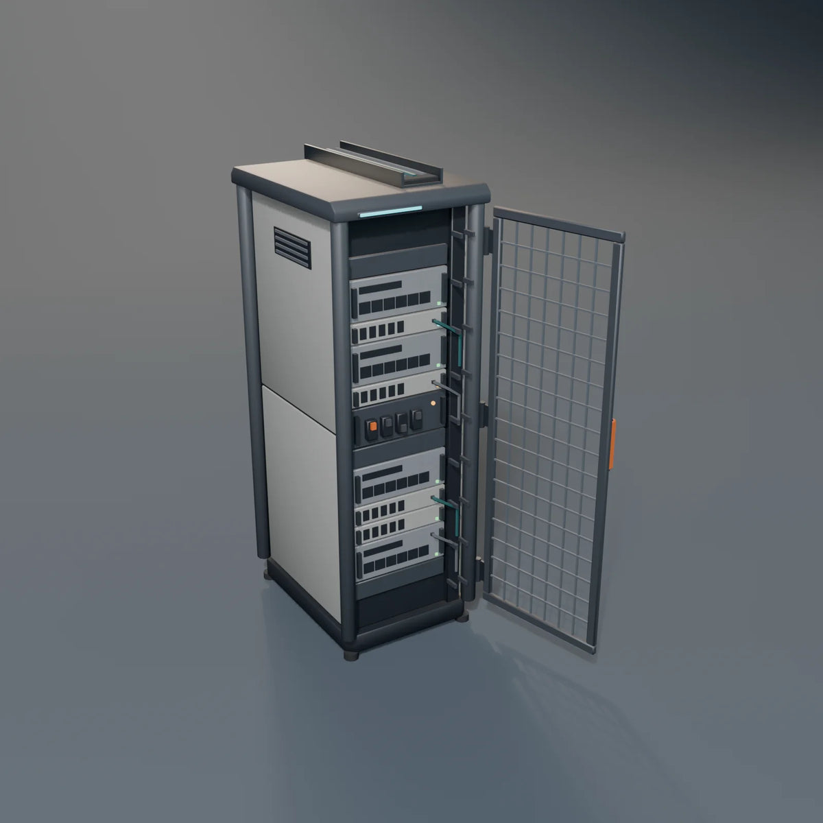 Server Rack, Kestrel Station 3D asset, studio render