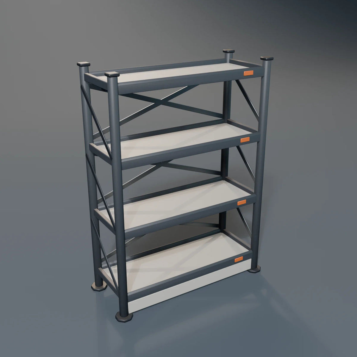 Storage Shelf, Kestrel Station 3D asset, studio render