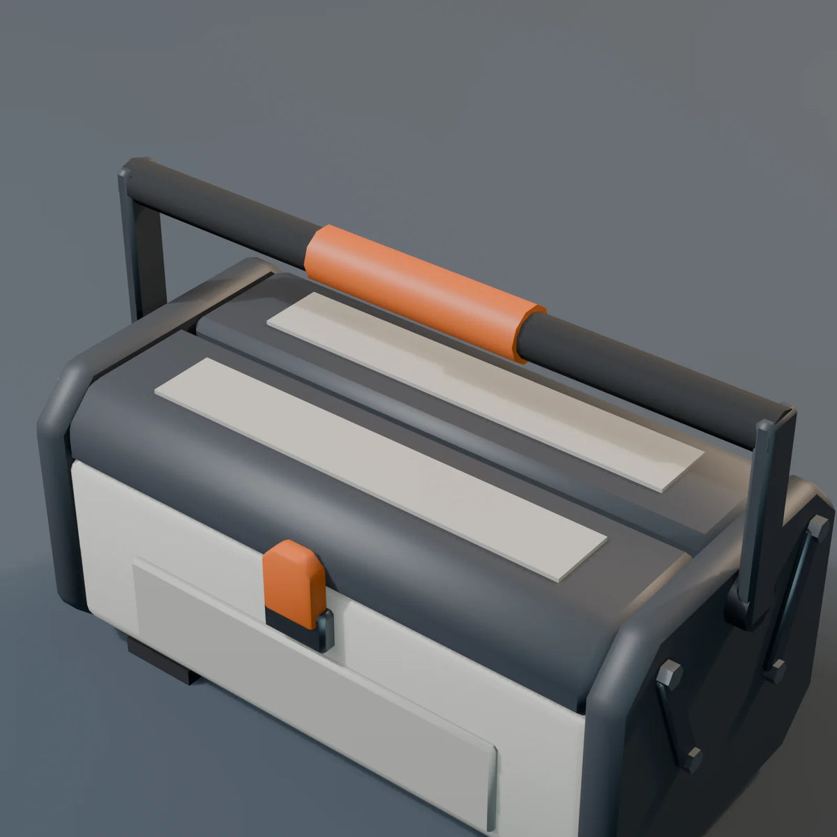 Toolbox, close-up detail render