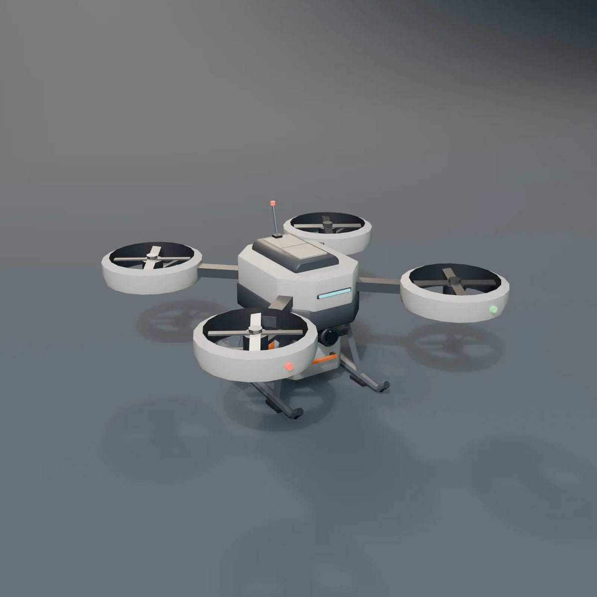 Utility Drone, Kestrel Station 3D asset, studio render