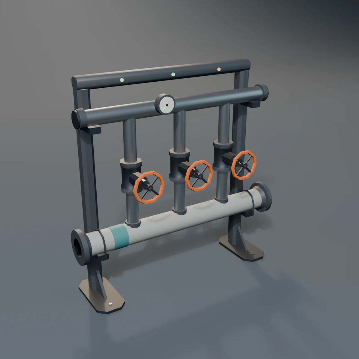 Valve Station, Kestrel Station 3D asset, studio render
