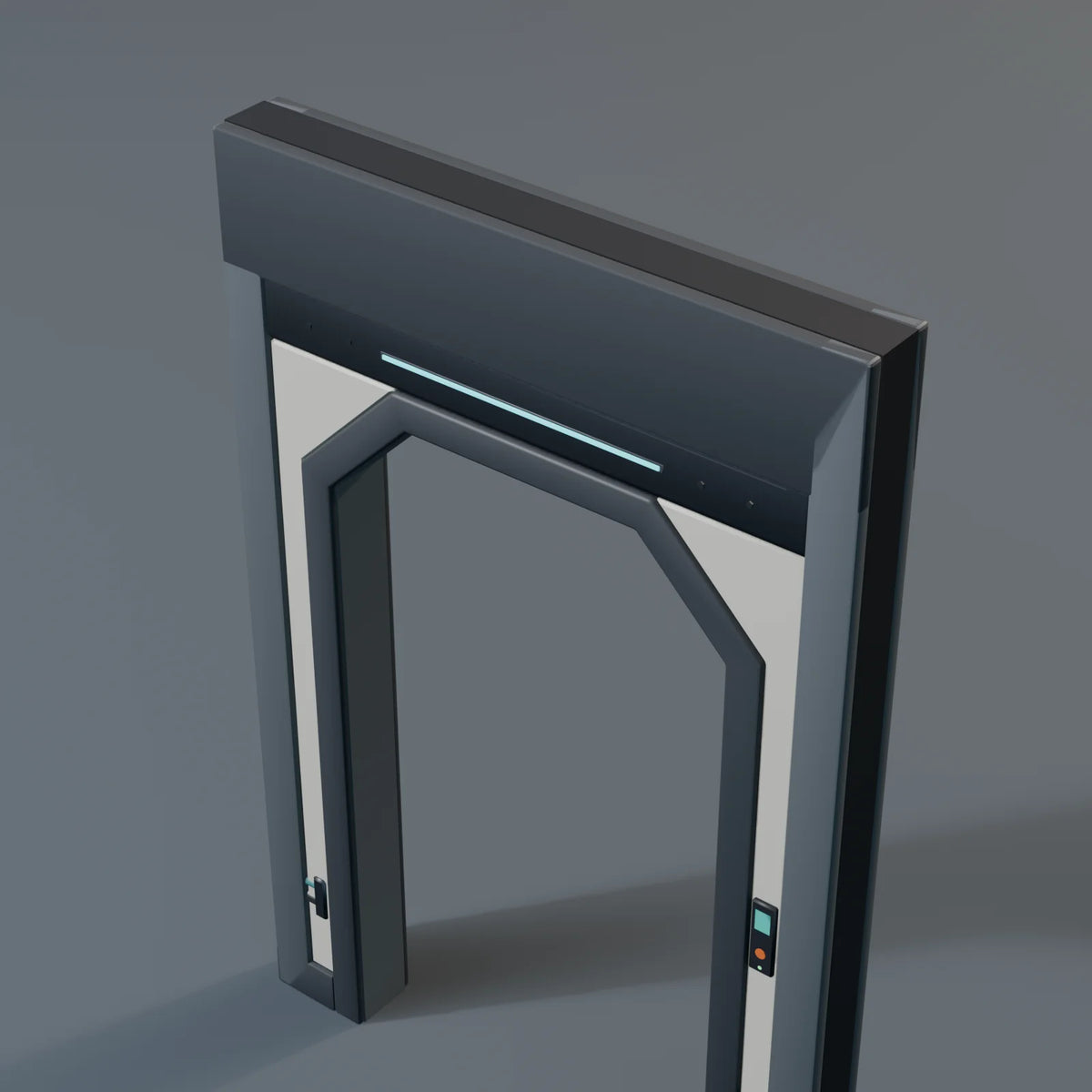 Wall Doorway, close-up detail render