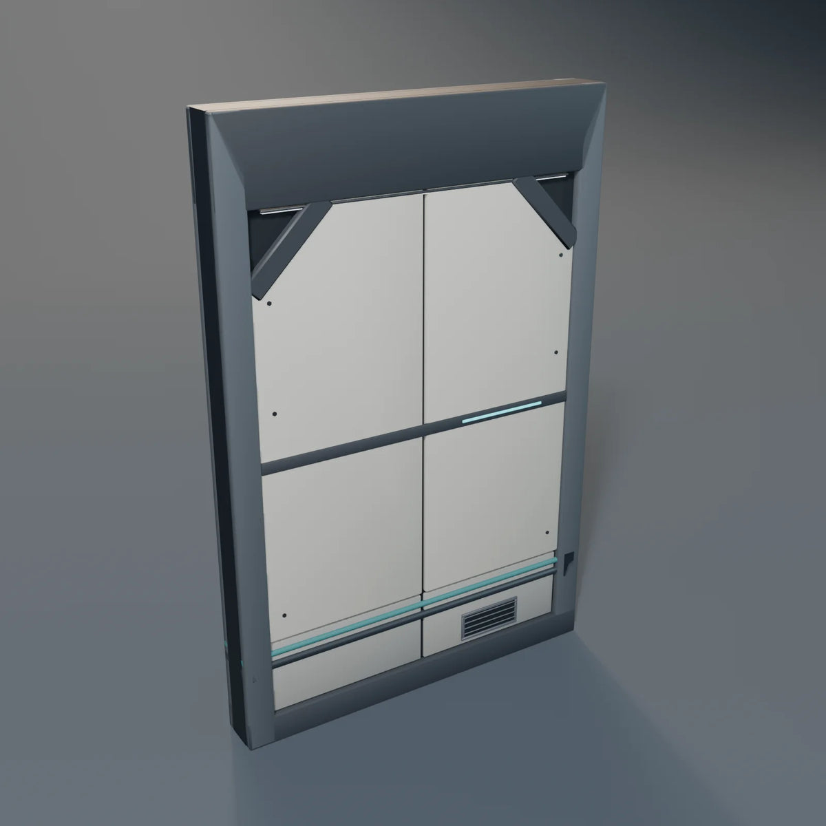 Wall Panel, Kestrel Station 3D asset, studio render