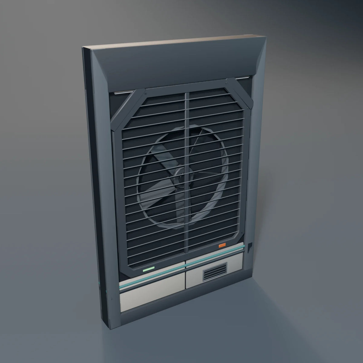 Wall Vent, Kestrel Station 3D asset, studio render
