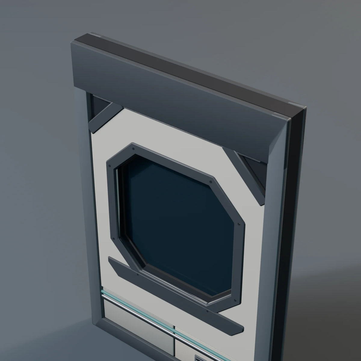 Wall Window, close-up detail render