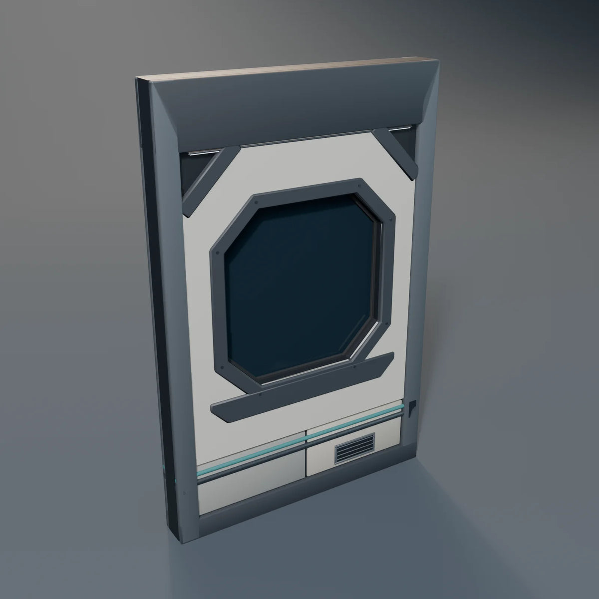 Wall Window, Kestrel Station 3D asset, studio render