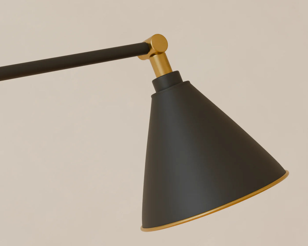 Adjustable Reading Floor Lamp, close-up detail render