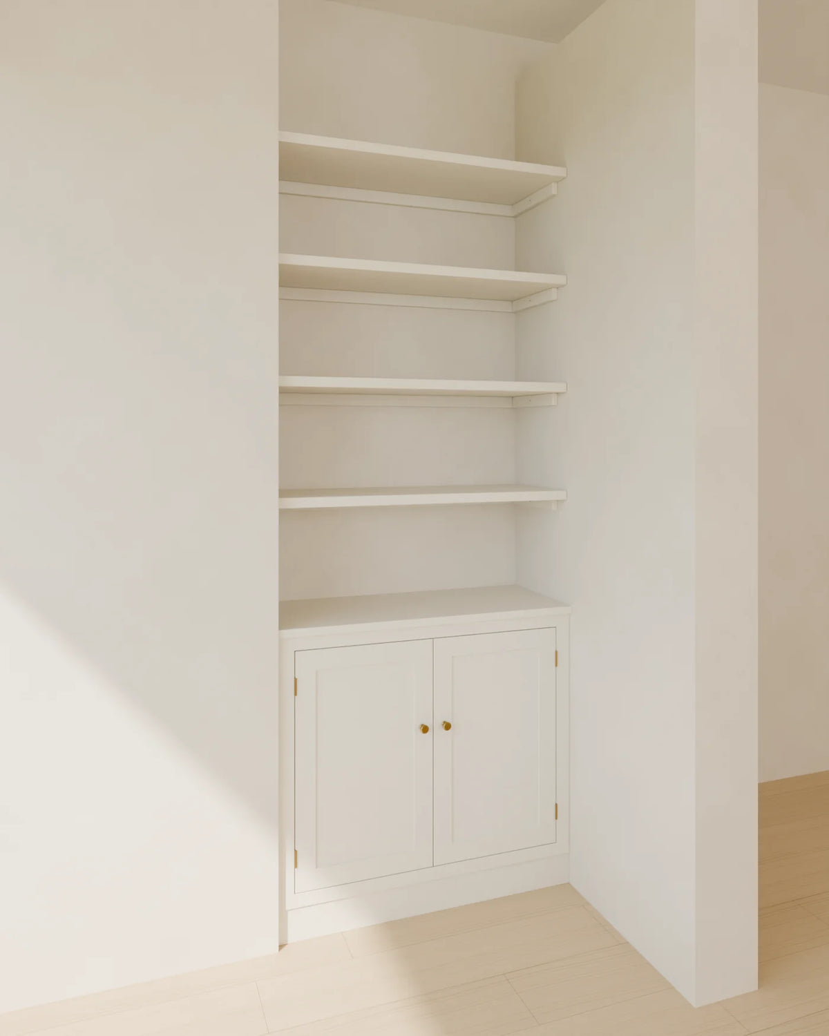 Alcove Cupboard and Shelves, Linden House 3D asset, studio render