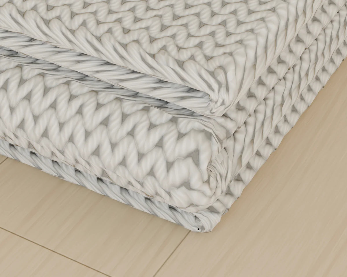 Chunky Knit Throw, close-up detail render