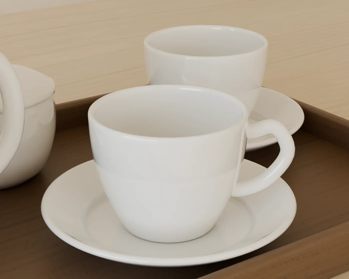 Coffee Service, close-up detail render