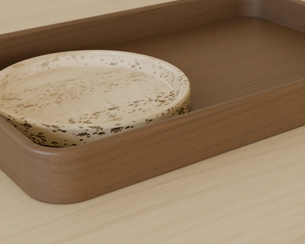 Decorative Tray Set, close-up detail render
