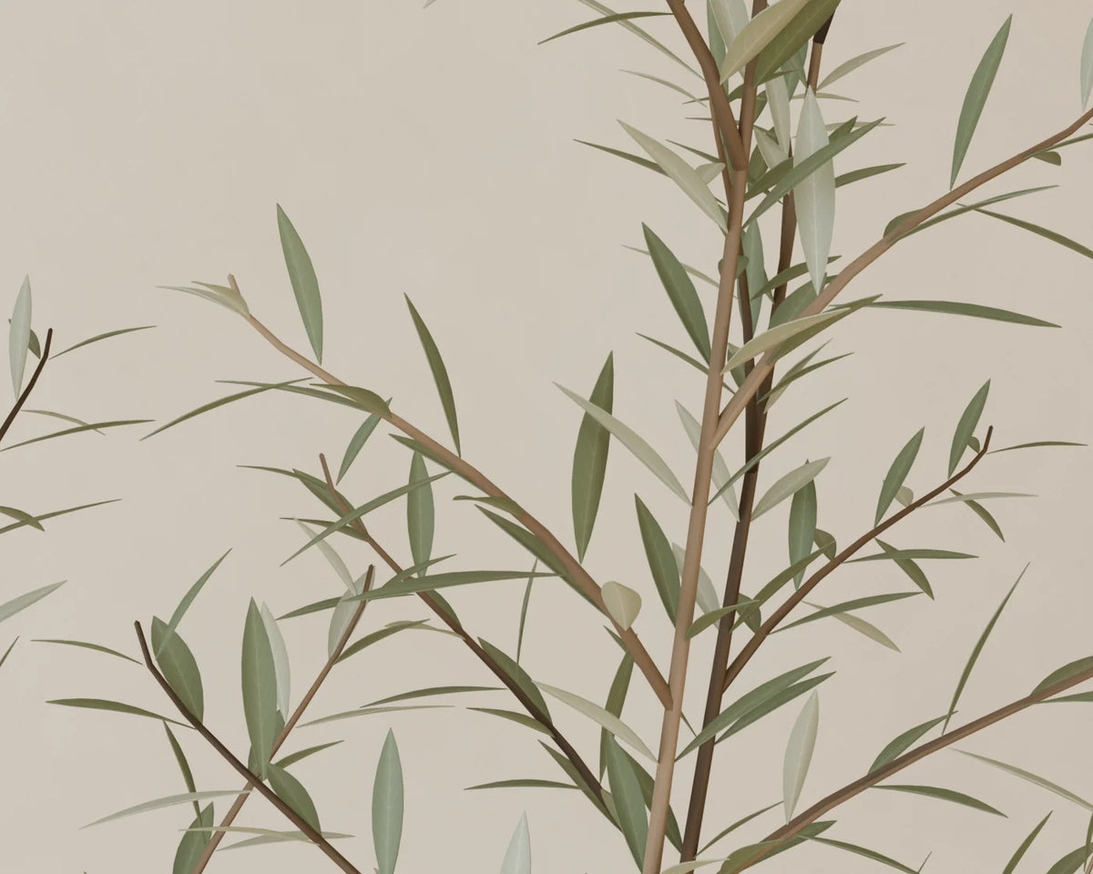 Floor Vase with Branches, close-up detail render