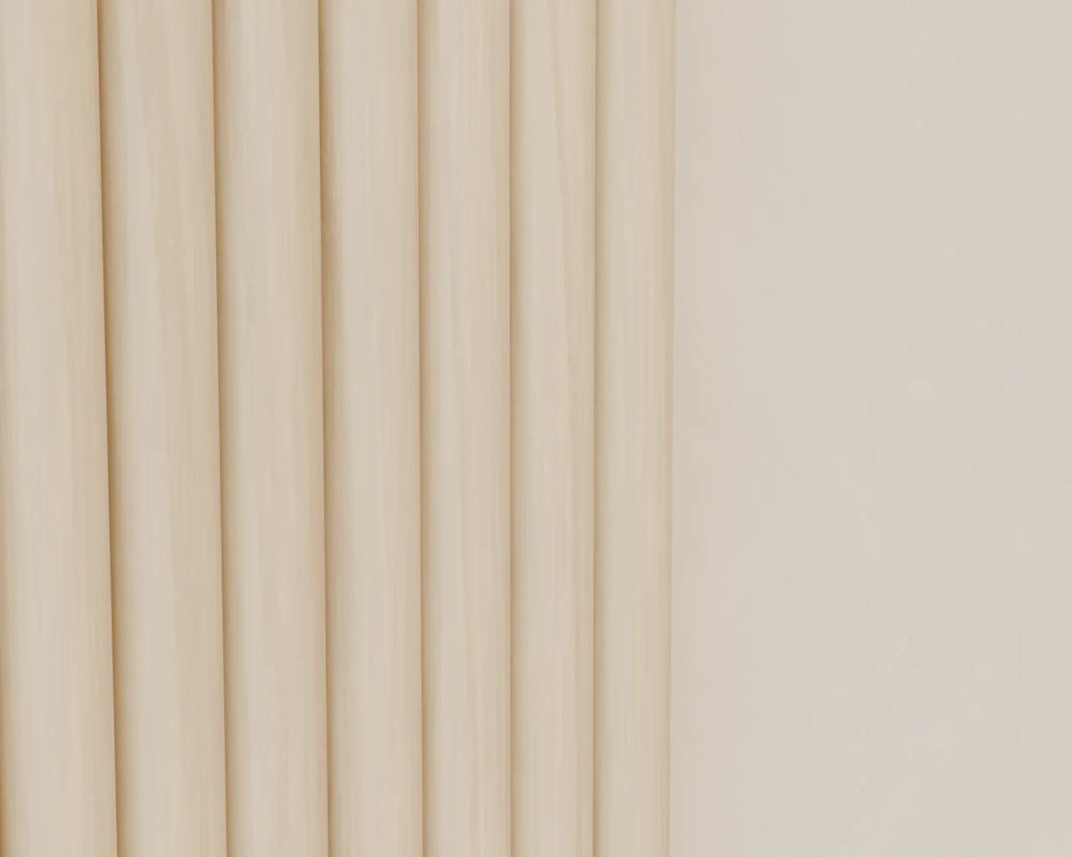 Fluted Timber Wall Panel, close-up detail render