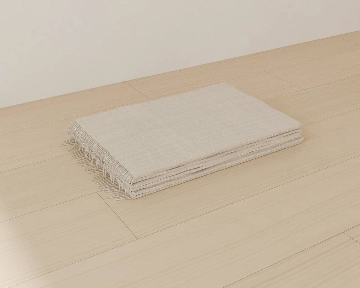 Folded Linen Throw, Linden House 3D asset, studio render