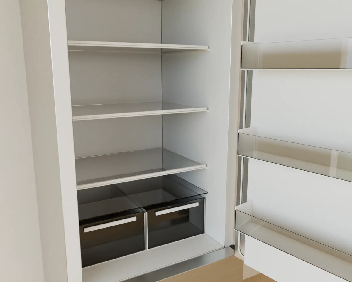 Freestanding Fridge-Freezer, close-up detail render