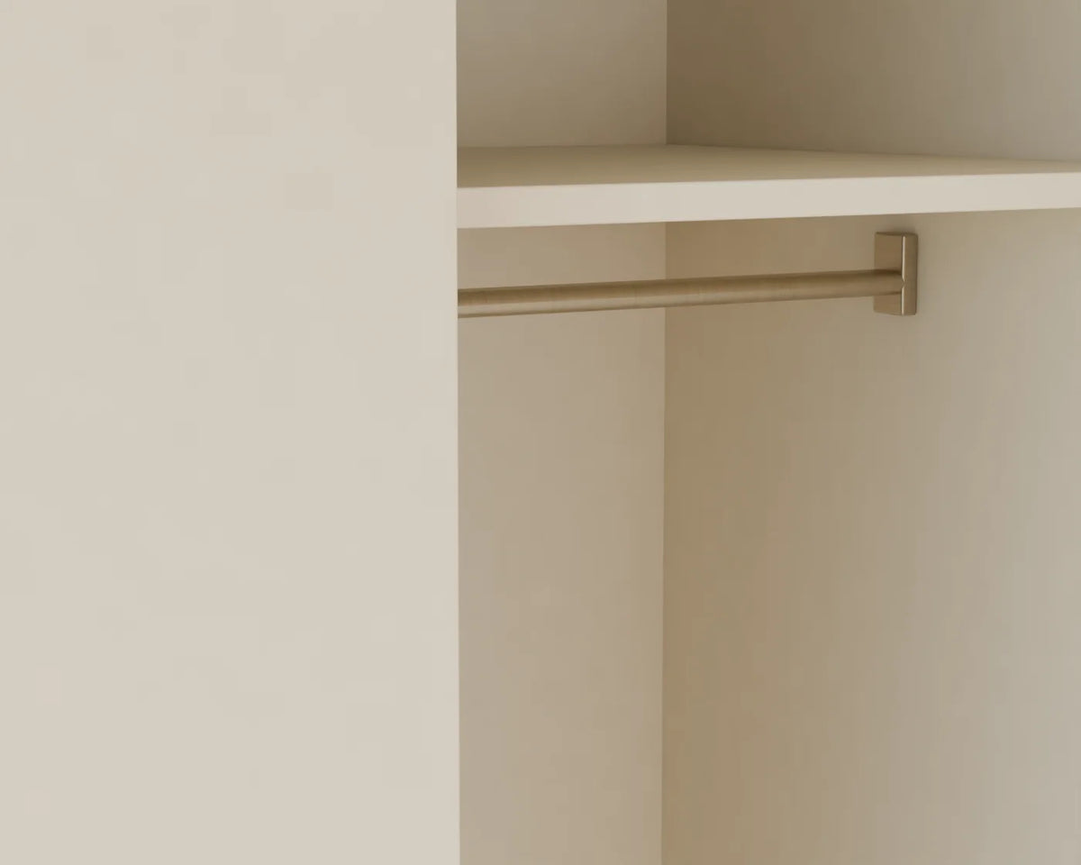 Hinged Wardrobe, close-up detail render
