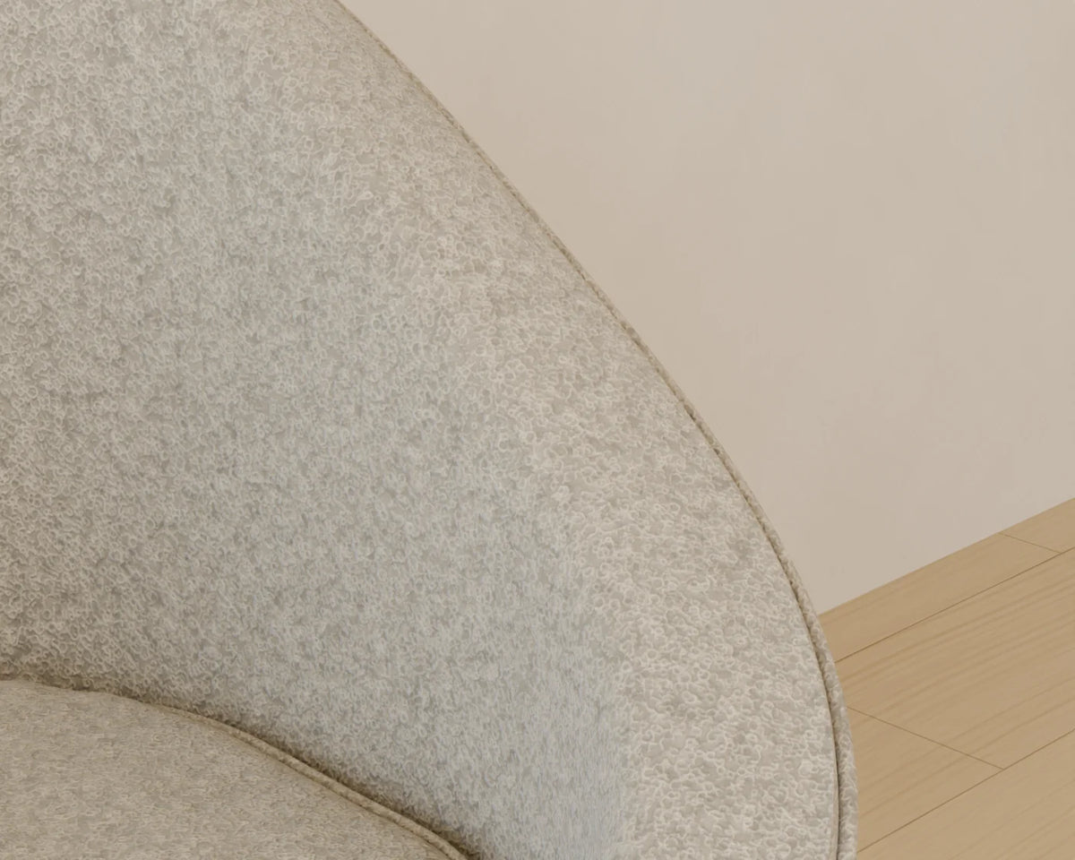 Upholstered Desk Chair, close-up detail render