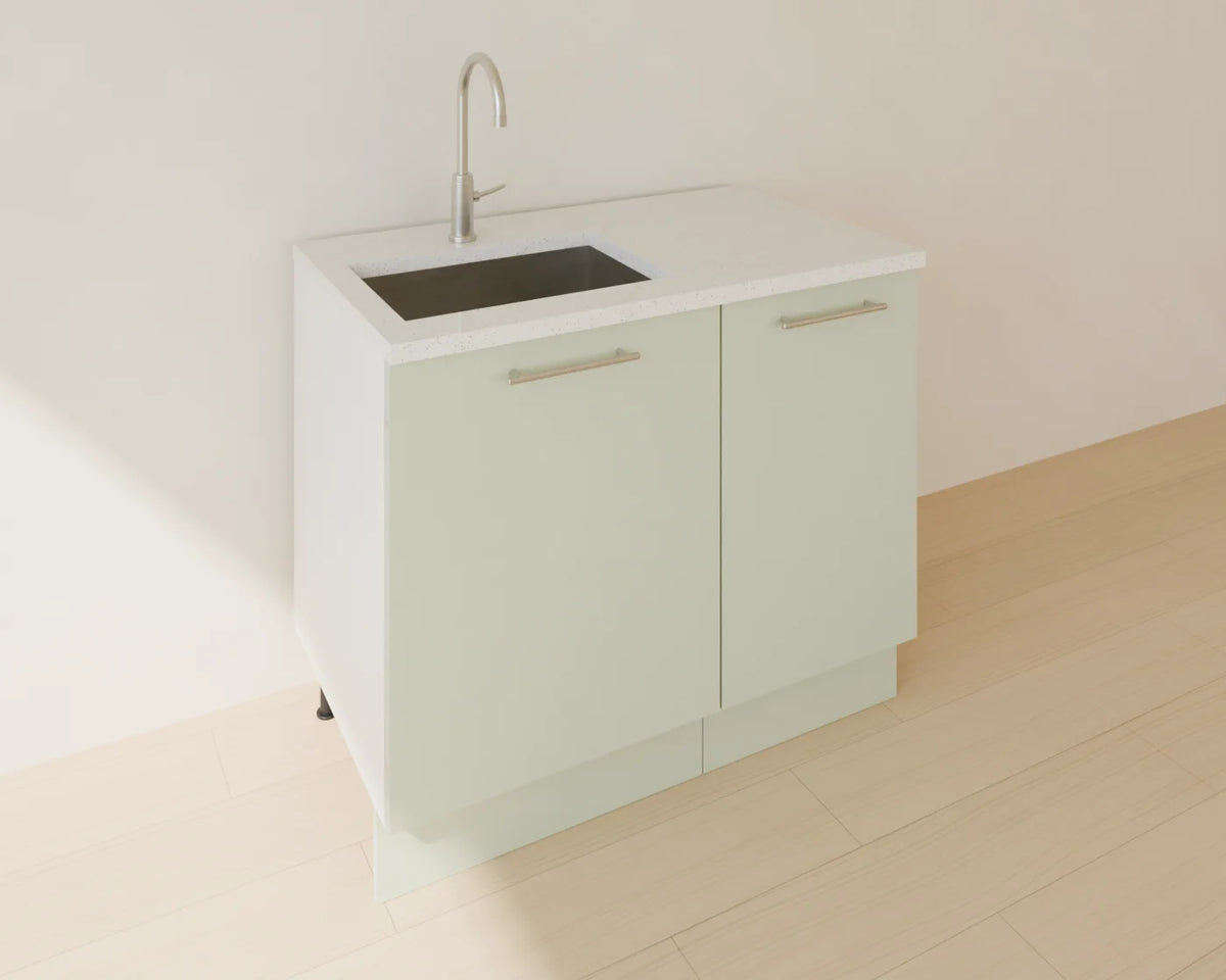 Kitchen Mixer Tap styled in a Linden House room with the base door cabinet (sold separately)
