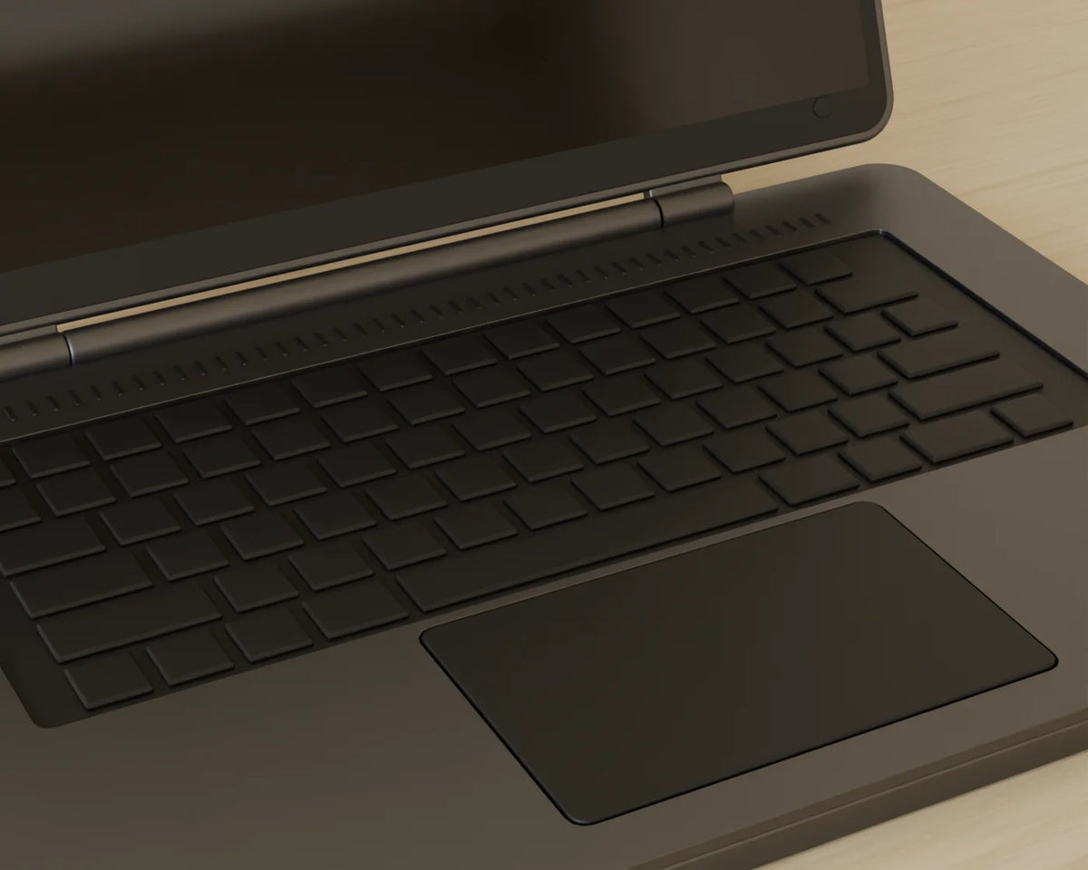 Open Laptop, close-up detail render