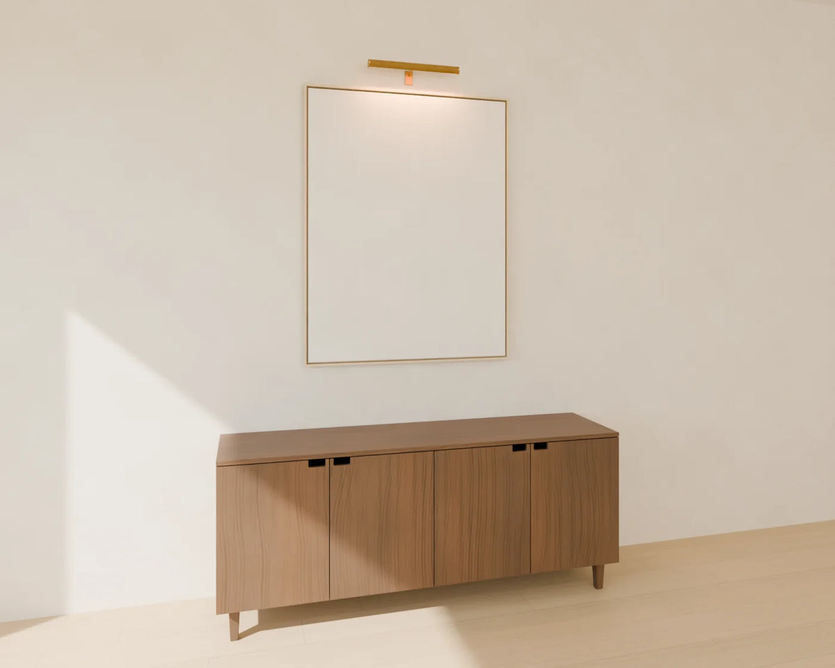 Large Framed Canvas styled in a Linden House room with the sideboard and picture light (sold separately)