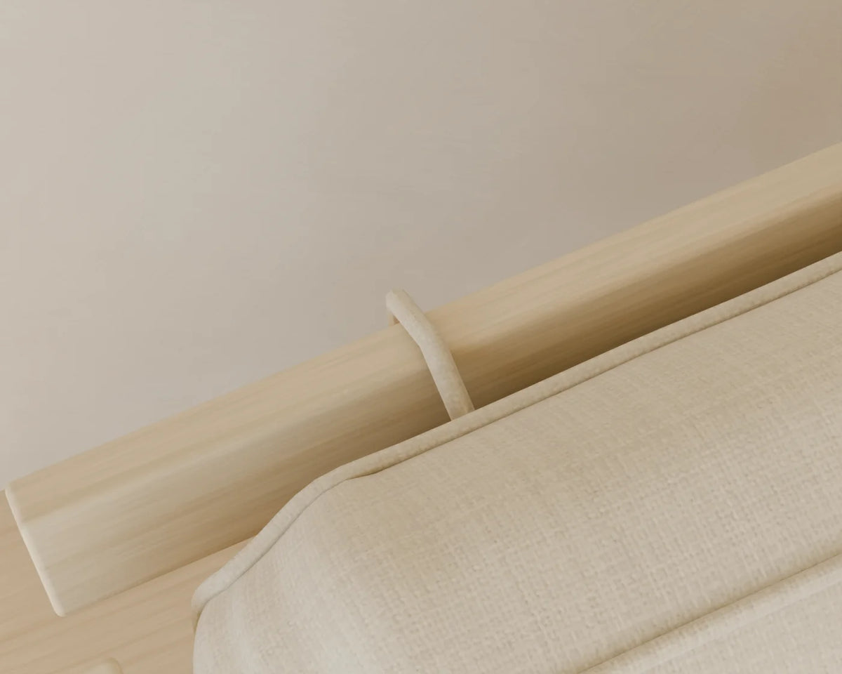 Low Timber Lounge Chair, close-up detail render