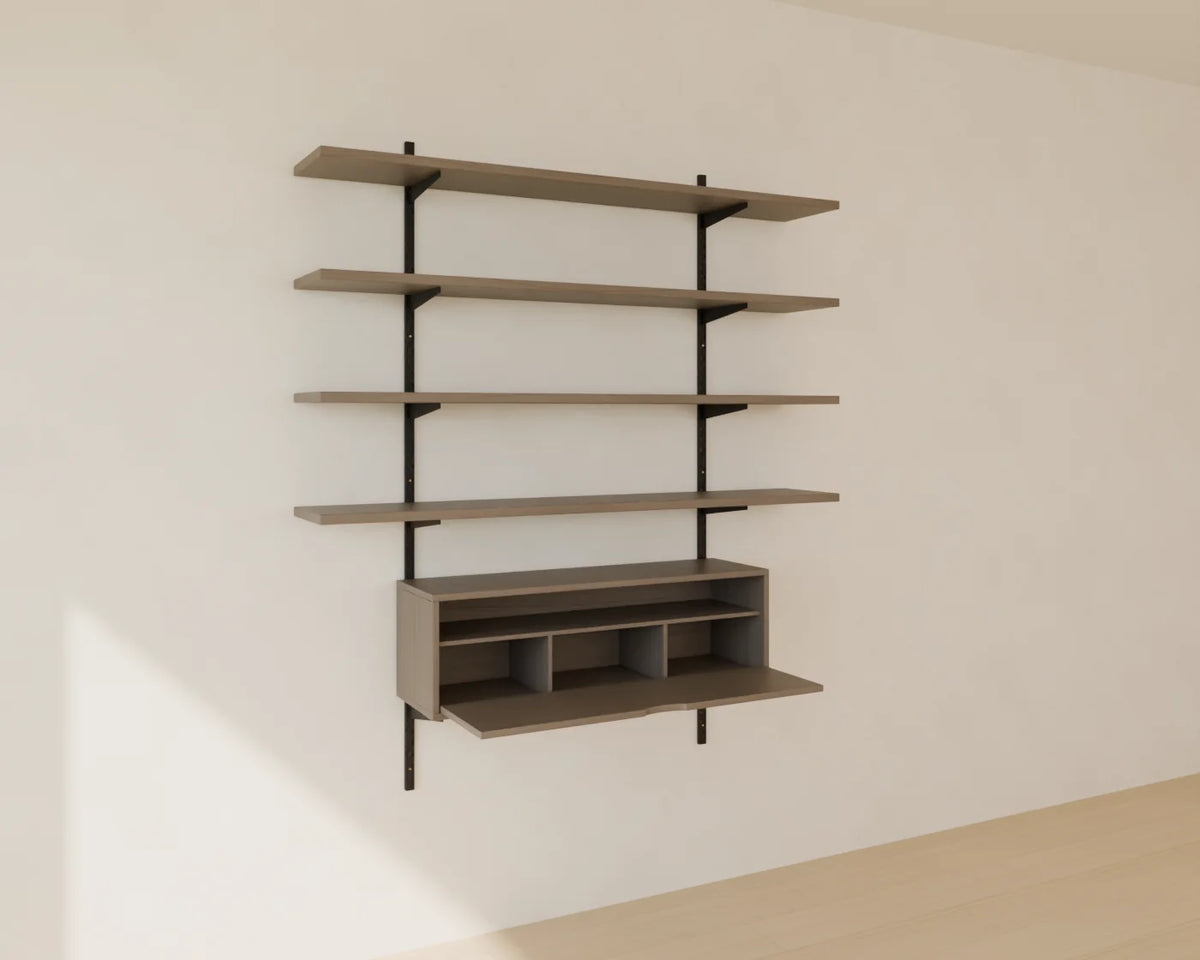 Modular Wall Shelving, Linden House 3D asset, studio render