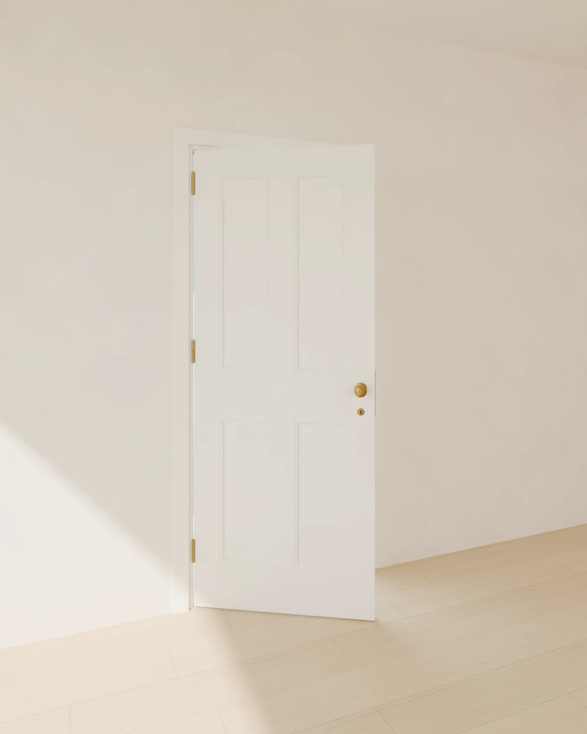 Four-Panel Interior Door, Linden House 3D asset, studio render