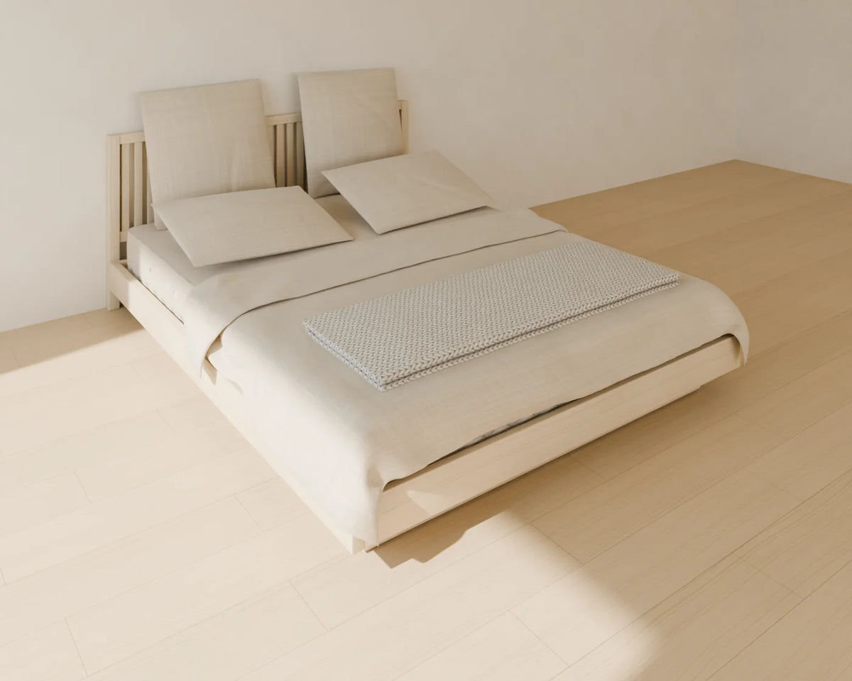 Oak Platform Bed, Linden House 3D asset, studio render