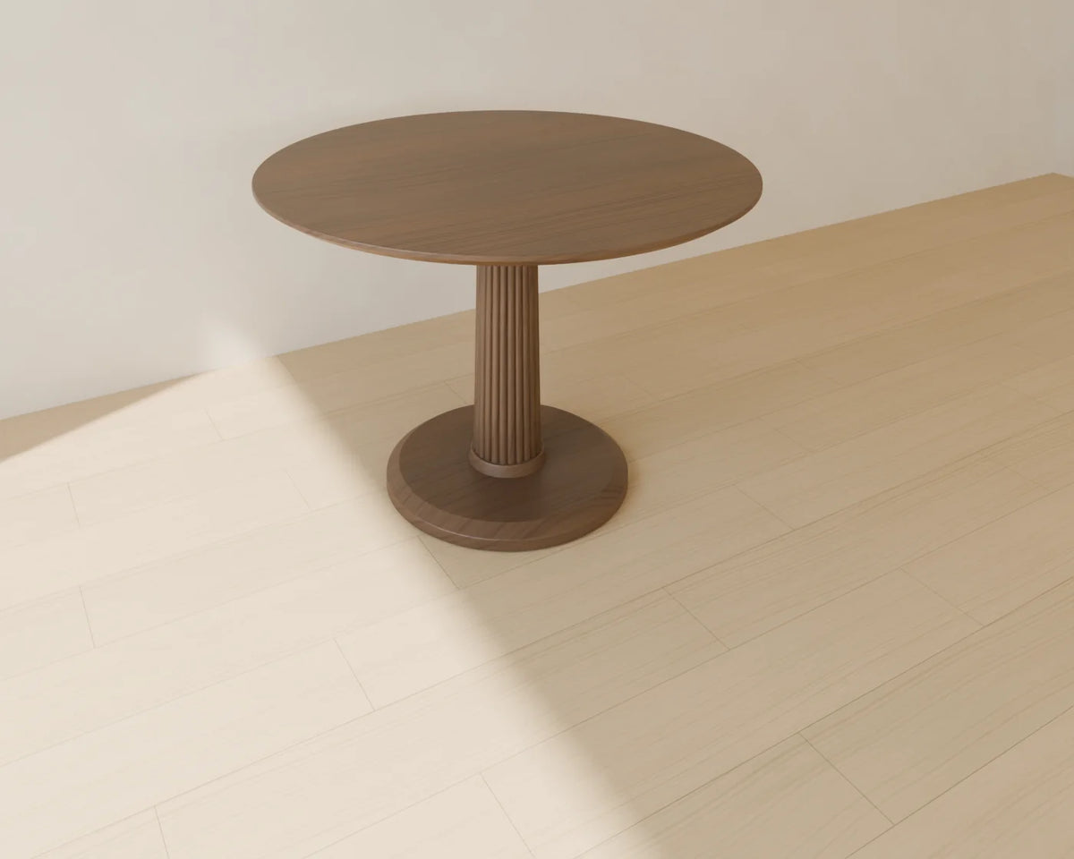 Round Pedestal Dining Table, Linden House 3D asset, studio render