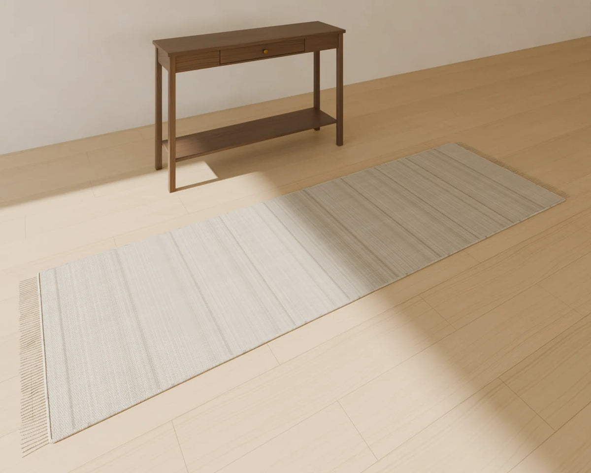 Runner Rug styled in a Linden House room with the console table (sold separately)