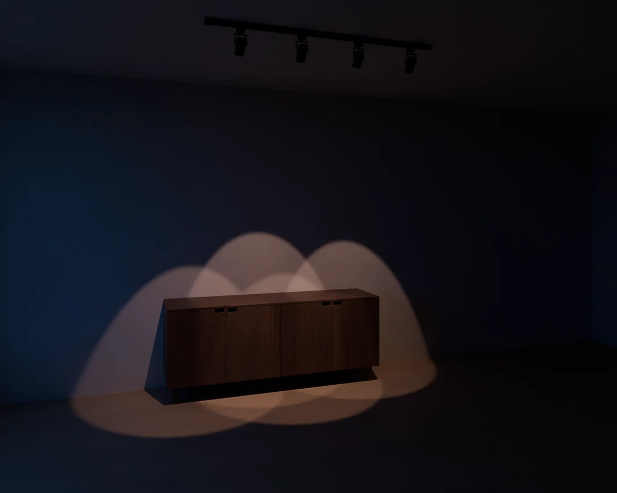 Track Spotlights styled in a Linden House room with the sideboard (sold separately)
